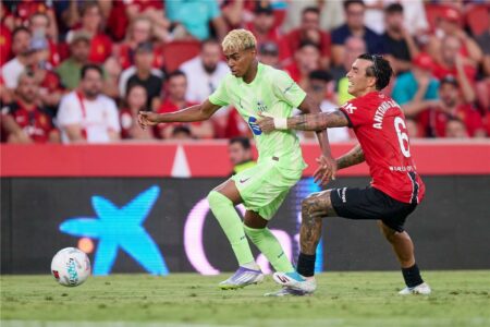 فيديو | طردان وهدف مثير للجدل.. برشلونة يبدأ حملة الدفاع عن الليجا بثلاثية أمام مايوركا فيديو | طردان وهدف مثير للجدل.. برشلونة يبدأ حملة الدفاع عن الليجا بثلاثية أمام مايوركا