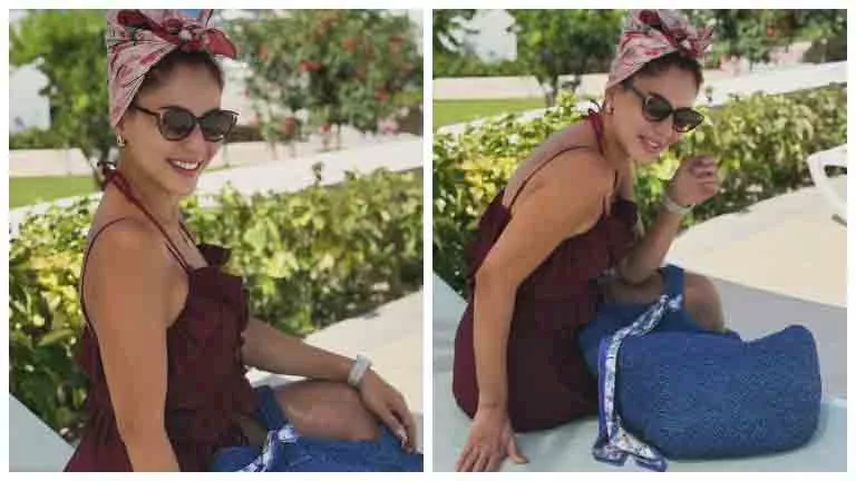 أمام حمام السباحة.. ندا موسى تظهر بإطلالة جريئة بالمصيف (صور) أمام حمام السباحة.. ندا موسى تظهر بإطلالة جريئة بالمصيف (صور)