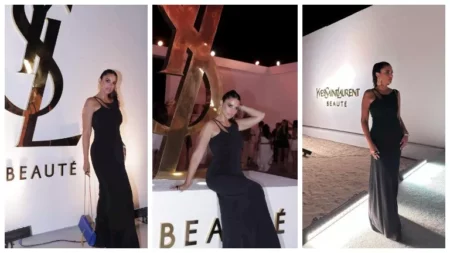 بالأسود الأنيق.. درة تتألق في أحدث ظهور لها