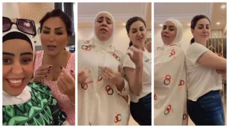 بعد تصدرهما التريند.. 20 صورة جمعت وفاء عامر مع أم مكة