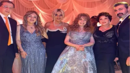 نيللي ولبلبة ترقصان في حفل زفاف حفيدة فيروز (فيديو)