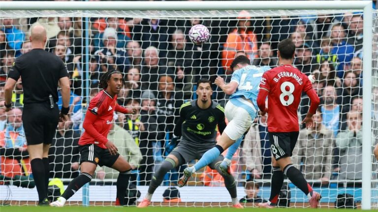 فيديو | فودين يسجل هدف مانشستر سيتي الأول أمام مانشستر يونايتد