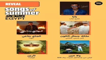 الأغاني الأكثر استماعا في مصر على Spotify خلال صيف 2025
