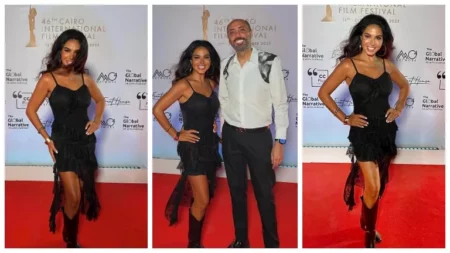 "فستان قصير".. نسرين أمين تخطف الأنظار من أحدث ظهور مع شيكو "فستان قصير".. نسرين أمين تخطف الأنظار من أحدث ظهور مع شيكو