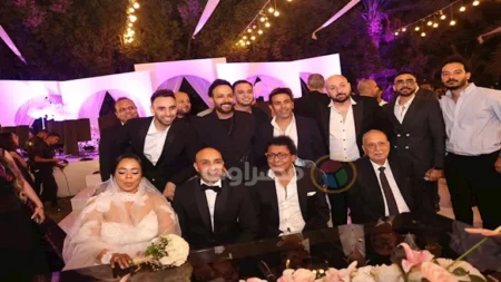 25 صورة من حفل زفاف ابنة شقيقة محمد منير