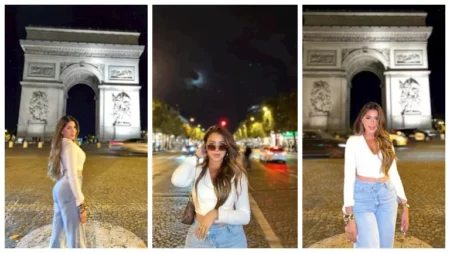بالصور.. سارة سلامة بإطلالة "كاجوال" تنشر 10 صور من رحلتها في فرنسا