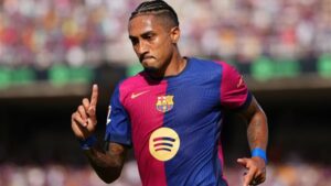 برشلونة يحسم مواجهة أوساسونا بثنائية رافينيا ويعزز صدارته لليجا