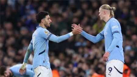 عمر مرموش يتسبب في إرهاق هالاند مع مانشستر سيتي عمر مرموش يتسبب في إرهاق هالاند مع مانشستر سيتي