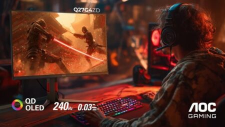 AOC تطلق شاشة الألعاب Q27G4ZD بتقنية QD-OLED لتجربة بصرية استثنائية