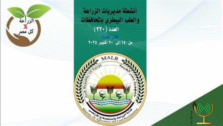 إنفوجراف.. تعرف على أنشطة وجهود مديريات الزراعة والطب البيطري خلال أسبوع