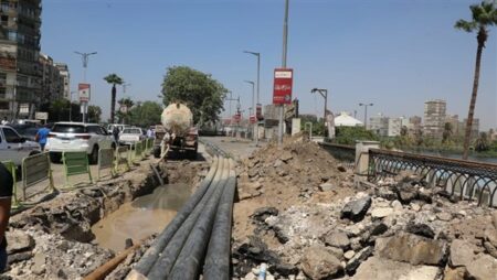 محافظ الجيزة: الانتهاء من أعمال الحفر النفقي لكابلات تغذية محطات مياه جزيرة الذهب