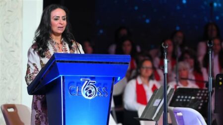 وزيرة التضامن تشهد الاحتفال باليوبيل الماسي للهيئة القبطية الإنجيلية