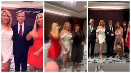 بالصور- نجمات الوسط الفني في حفل زفاف إيناس الدغيدي