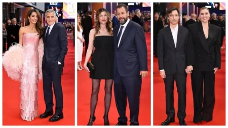 جورج كلوني وأمل علم الدين يخطفان الأنظار في مهرجان لندن السينمائي - صور