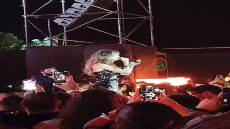 بالصور| نانسي عجرم تُحيي حفلًا غنائيًا على هامش فعاليات مهرجان الجونة السينمائي