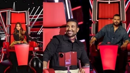 لجنة تحكيم The Voice تفتتح الموسم الجديد على أنغام أغنية علي صوتك.. فيديو