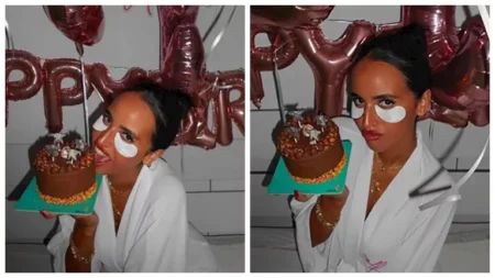 بالصور.. أمينة ابنة الفنانة نسرين أمين تحتفل بعيد ميلادها الـ 23