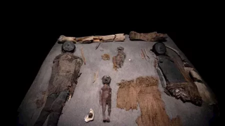 شاهد وجوه 4 مومياوات بعد قرون من الدفن وإزالة أقنعة الموت.. صور