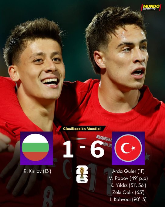 تركيا تكتسح بلغاريا بسداسية مدوية وتواصل التألق في تصفيات كأس العالم الأوروبية