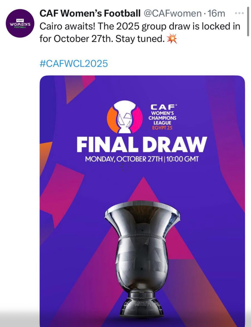 رسميًا.. مصر تستضيف بطولة دوري أبطال إفريقيا للسيدات 2025