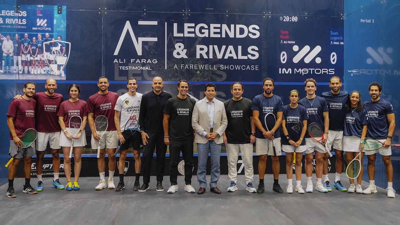 مسيرة أسطورية.. وادي دجلة يكرّم علي فرج ويُطلق اسمه على أحد ملاعب الإسكواش