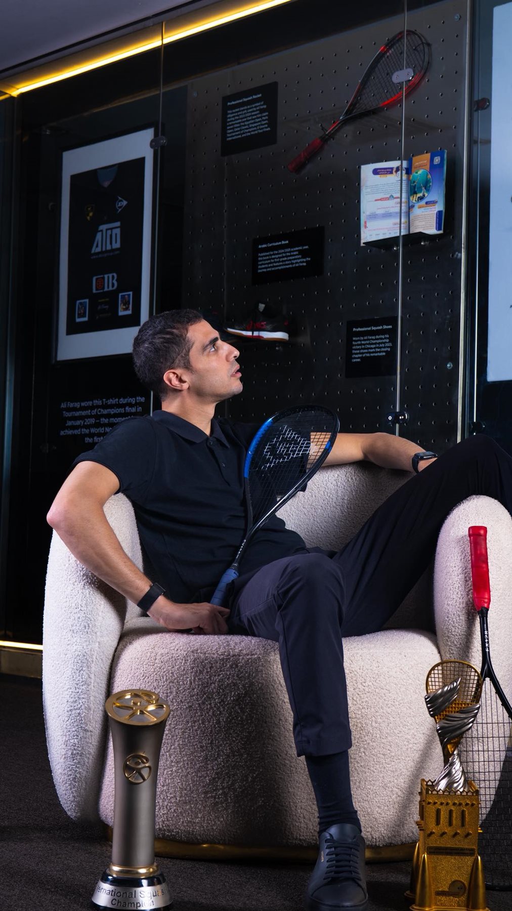 وادي دجلة يخُلد اسم علي فرج على ملعب الإسكواش 1 وادي دجلة يخُلد اسم علي فرج على ملعب الإسكواش