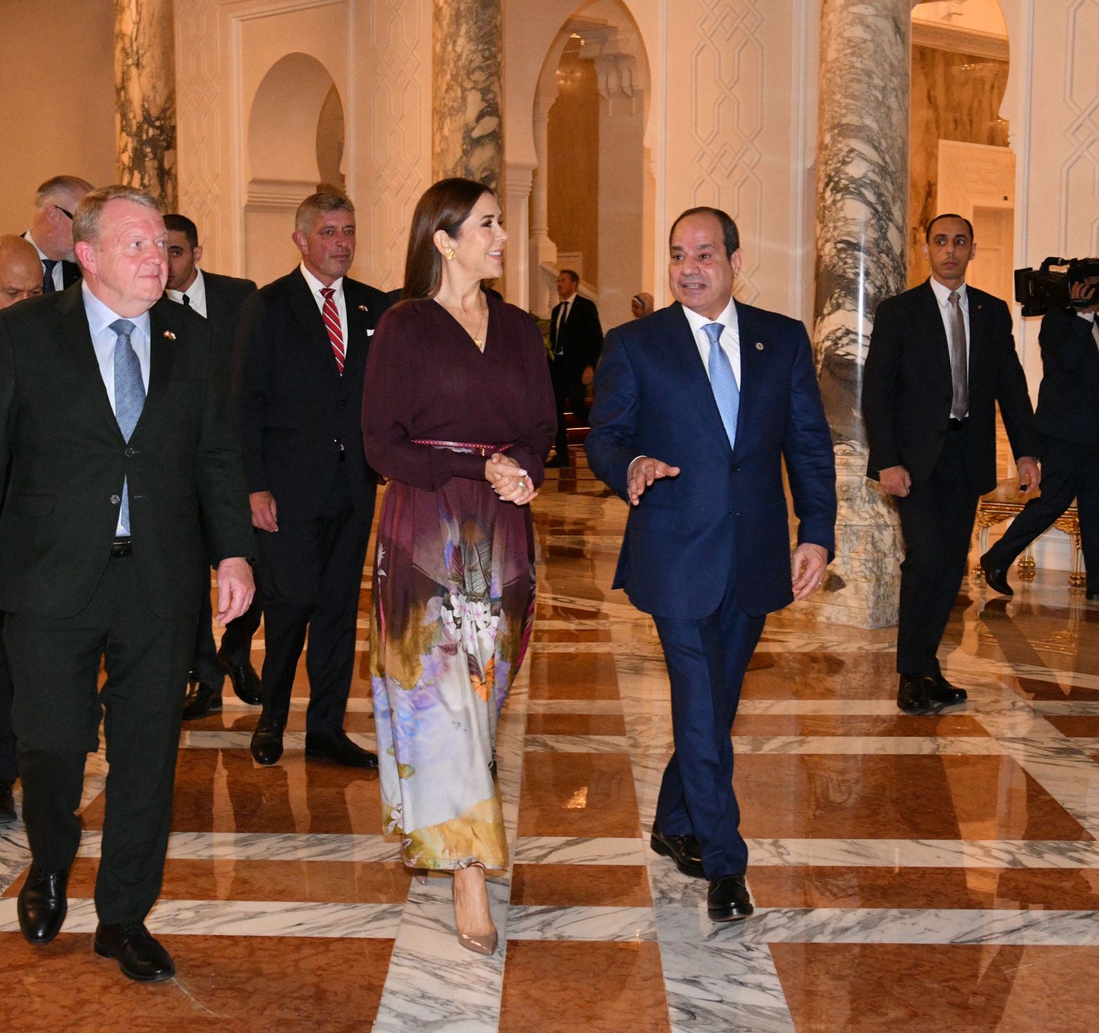 السيسي يستقبل رؤساء ألمانيا ووزراء دول تجمع البنلوكس وملكة الدنمارك.. "فيديو وصور"