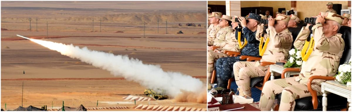 وزير الدفاع يشهد تنفيذ المرحلة الرئيسية للرماية الصاروخية لقوات الدفاع الجوي