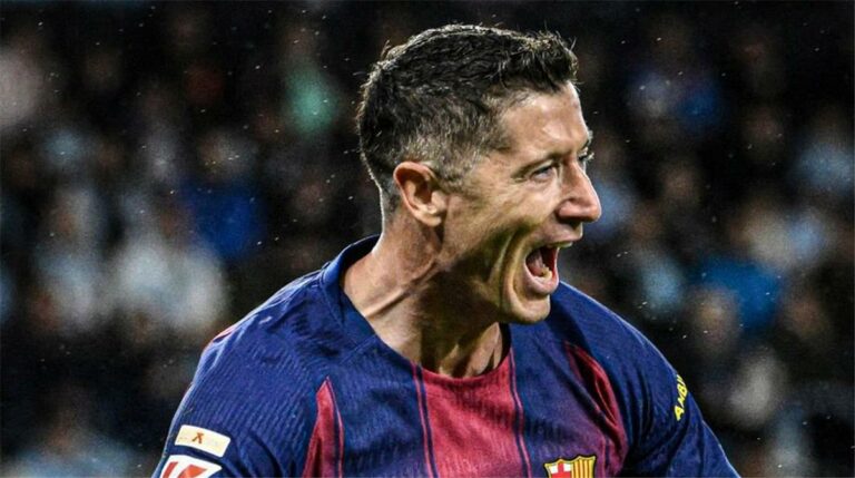 فيديو | هاتريك.. ليفاندوفسكي يسجل هدف برشلونة الرابع أمام سيلتا فيجو