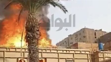 حريق باستديو الأهرام بالمريوطية بالجيزة