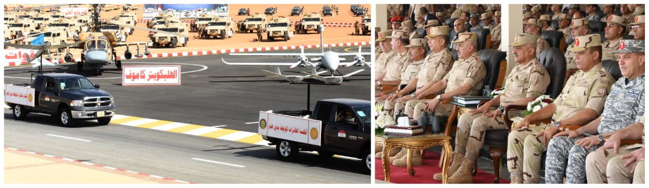 وزير الدفاع يشهد إجراءات تفتيش الحرب لأحد تشكيلات المنطقة المركزية العسكرية.. شاهد