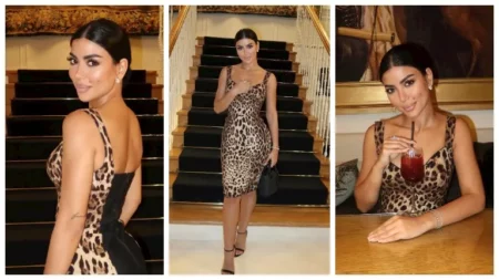 بفستان تايجر.. كارولين عزمي تخطف الأنظار من أحدث ظهور