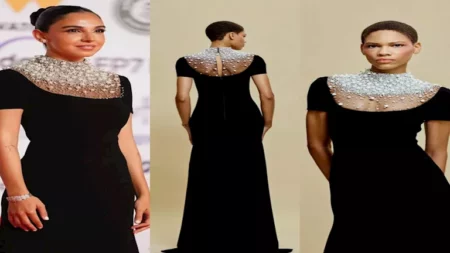 سلمى أبو ضيف تتألق في "القاهرة السينمائي" بفستان محتشم.. سعره 280 ألف جنيه