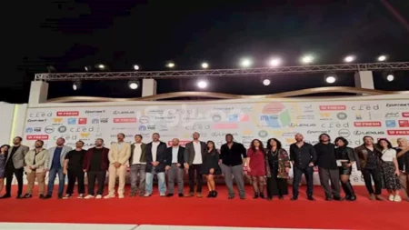 أبطال فيلمي "اليعسوب" و"الحياة بعد سهام" في العرض الخاص بالقاهرة السينمائي