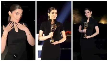ليلى زاهر تحتفل بجائزة أفضل ممثلة شابة.. وهشام جمال يعلق: "مبروك لأجمل بنوته"