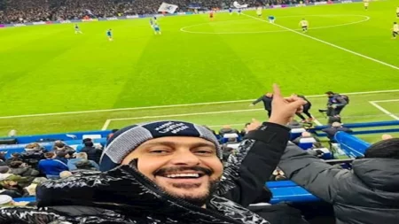 "الجلاشة".. رامز جلال يحتفل بفوز تشيلسي على برشلونة بثلاثة أهداف