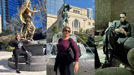 18 صورة لنجوم الفن أثناء تواجدهم في أمريكا 18 صورة لنجوم الفن أثناء تواجدهم في أمريكا