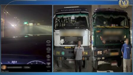 ضبط قائدي سيارتين عرضا حياة المواطنين للخطر أعلى الطريق الدائري