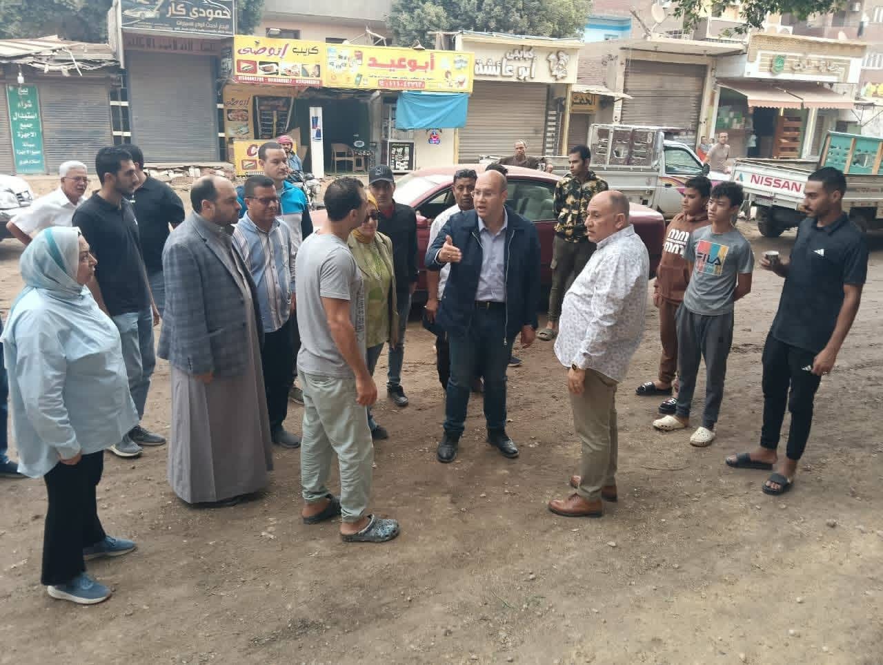 نائب محافظ الجيزة يتفقد زاوية أبومسلم المتضررة من ارتفاع منسوب المصرف
