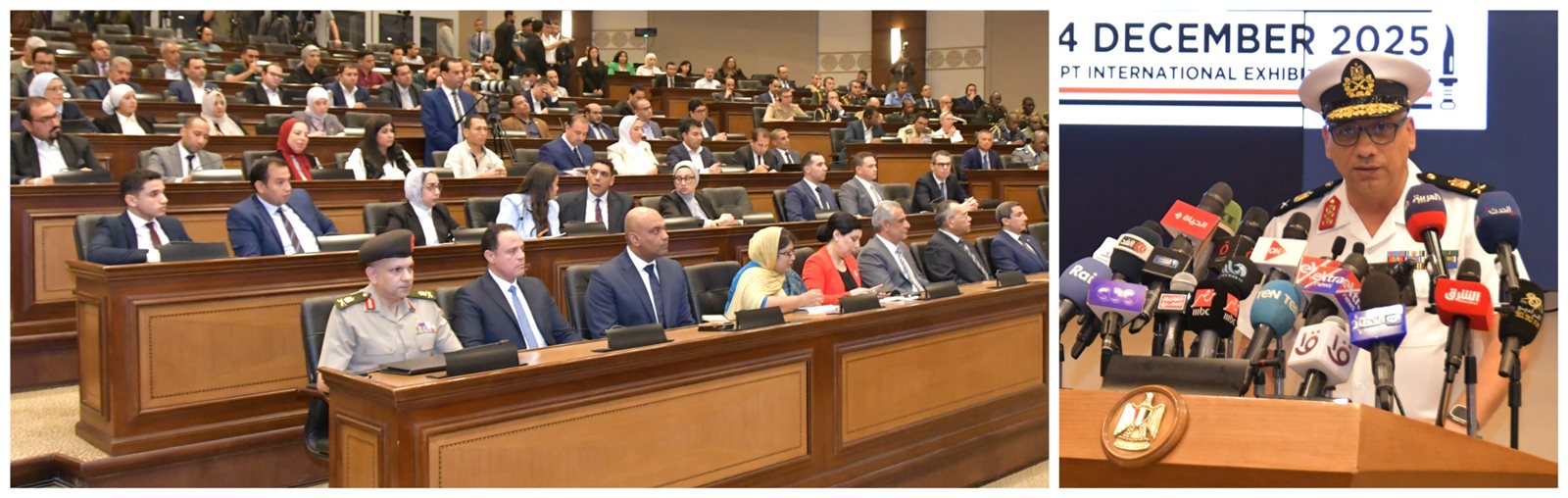 القوات المسلحة تنظم مؤتمراً صحفياً للإعلان عن فعاليات المعرض الدولى للصناعات الدفاعية "إيديكس 2025".. شاهد