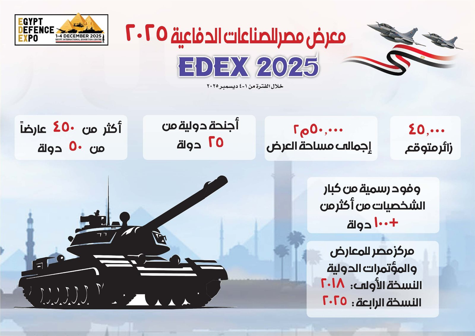 القوات المسلحة تنظم مؤتمراً صحفياً للإعلان عن فعاليات المعرض الدولى للصناعات الدفاعية "إيديكس 2025".. شاهد