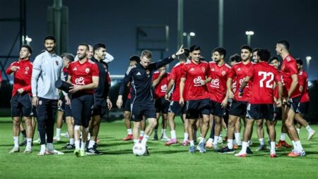 السوبر المصري.. الأهلي يخوض مرانه على ملعب الكريكيت في أبوظبي