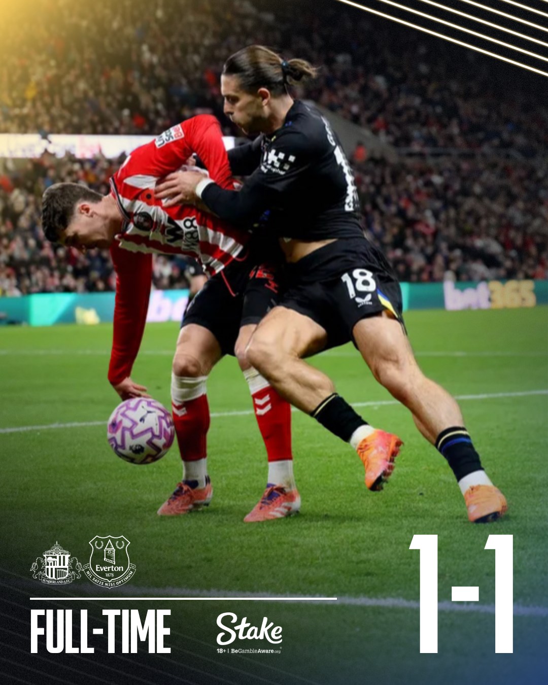 تعادل مثير يحسم مواجهة سندرلاند وإيفرتون في ختام الجولة العاشرة من البريميرليج