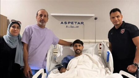 يزن النعيمات يجري جراحة ناجحة في قطر