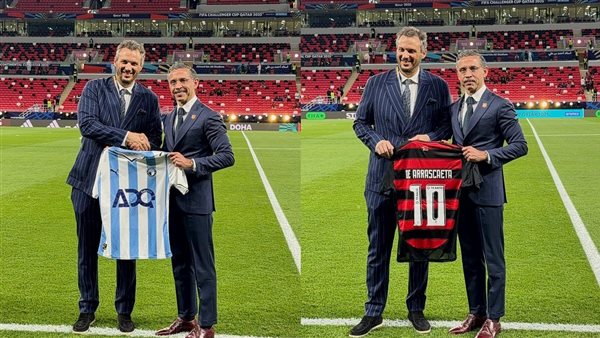 كأس القارات للأندية.. ممدوح عيد يتبادل الهدايا التذكارية مع مسئولي فلامنجو كأس القارات للأندية.. ممدوح عيد يتبادل الهدايا التذكارية مع مسئولي فلامنجو