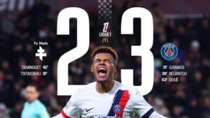 باريس سان جيرمان يفوز على ميتز في الدوري الفرنسي باريس سان جيرمان يفوز على ميتز في الدوري الفرنسي