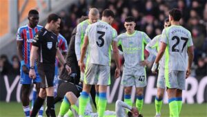 رجل مباراة مانشستر سيتي وكريستال بالاس في الدوري الإنجليزي