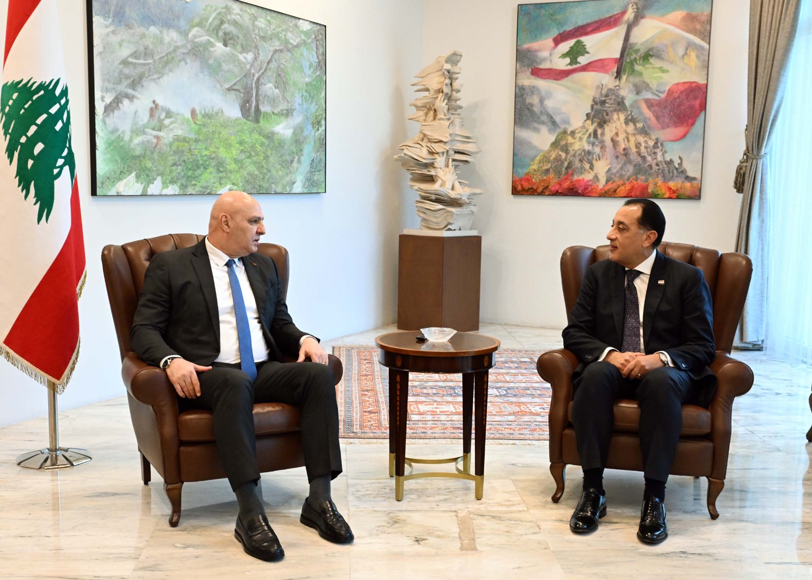 رئيس الجمهورية اللبناني يستقبل الدكتور مصطفى مدبولي بقصر "بعبدا".. صور