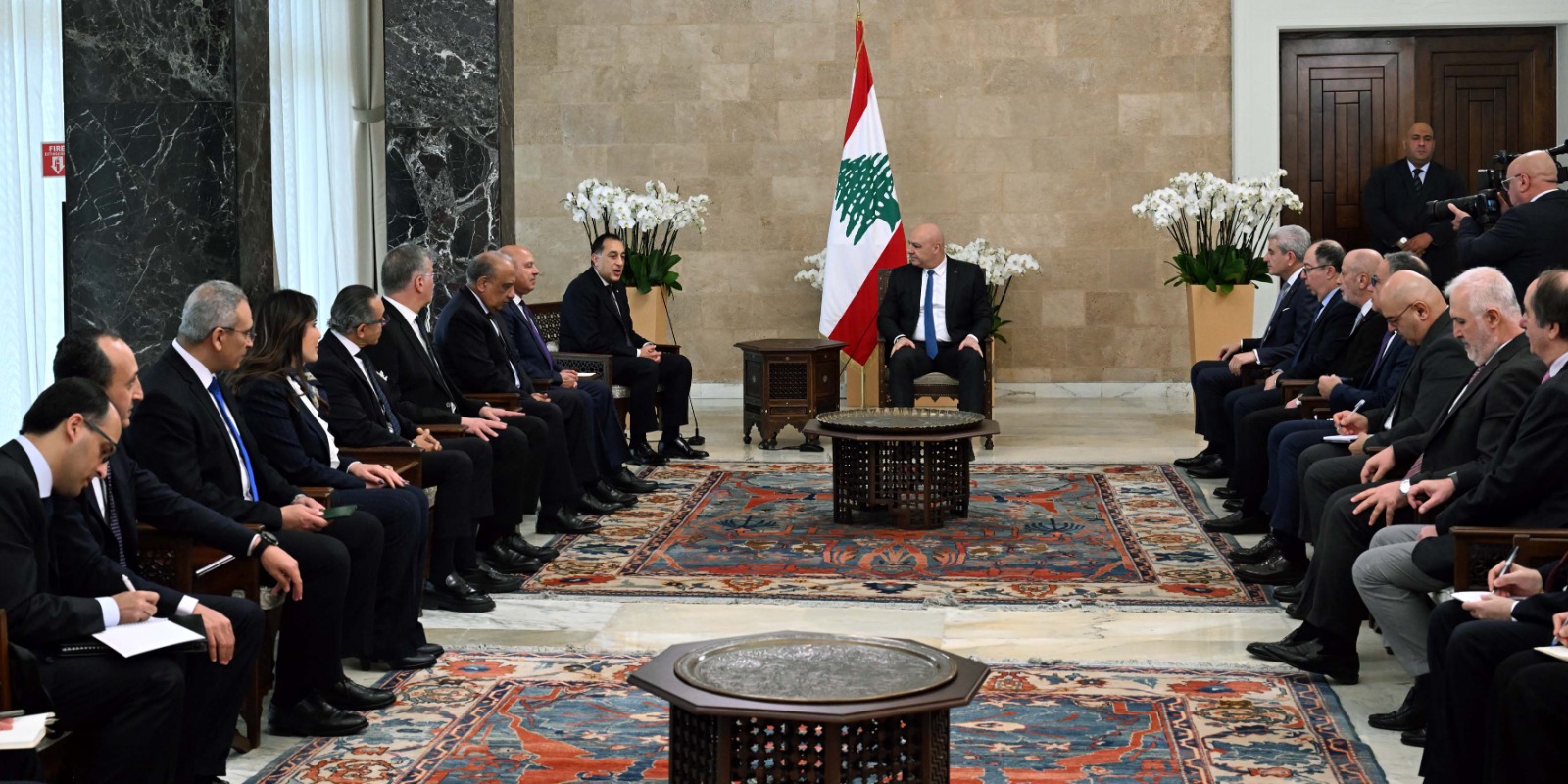 رئيس الجمهورية اللبناني يستقبل الدكتور مصطفى مدبولي بقصر "بعبدا".. صور