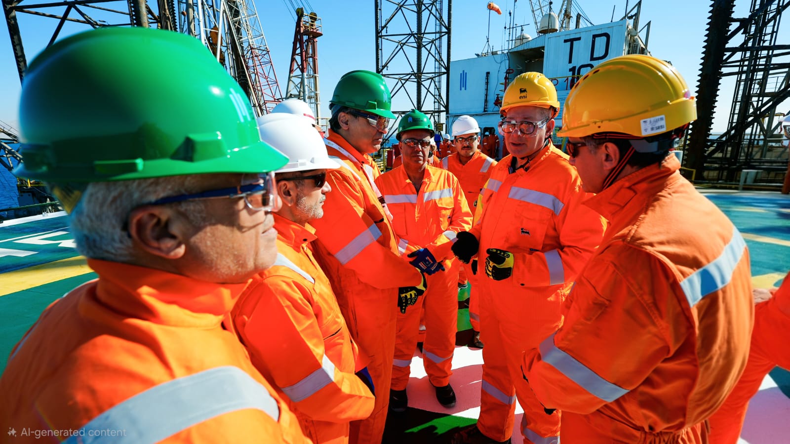 وزير البترول يتفقد أعمال حفر أول بئر ببرنامج إيني الإيطالية في خليج السويس وسيناء